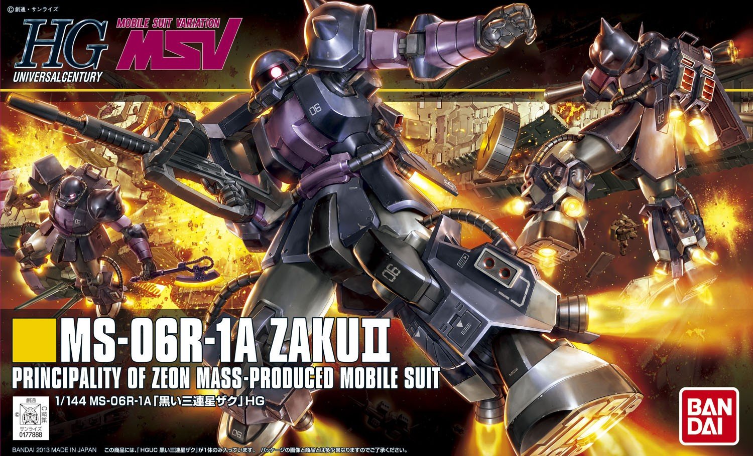 HGUC MS R A Zaku II Black Tri Star Gundam Pros