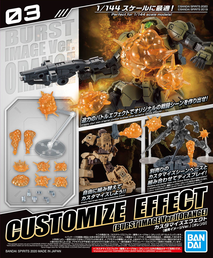 Model Kit Customize Effect Shooting Gunfire Image Blue Ver 5060579 Bandai