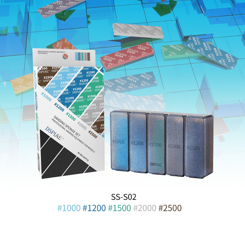 DSPIAE Sanding Sponge Set B 10002500 Grit Gundam Pros