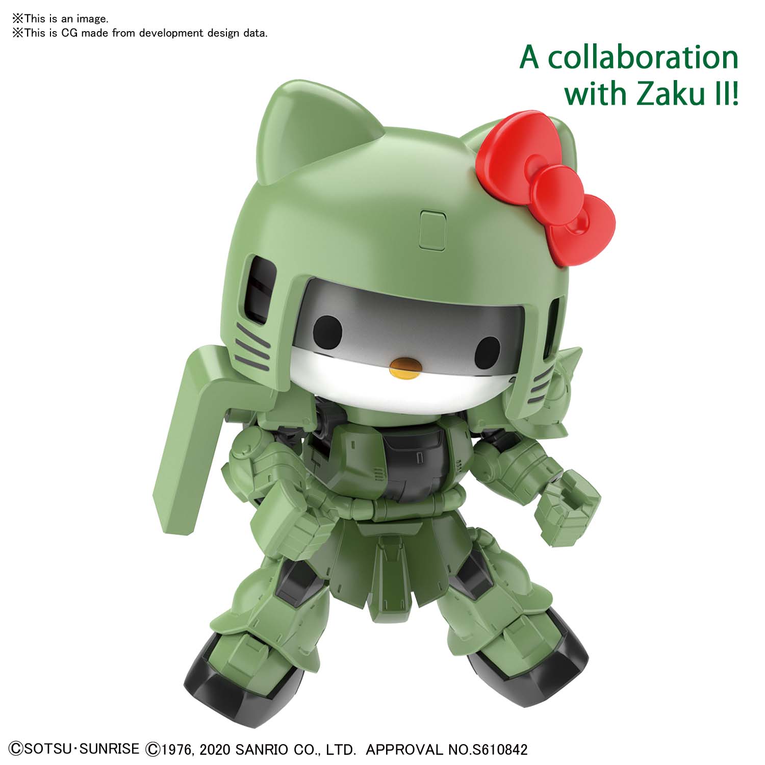 Plastic Model Kit SD Cross Silhouette Bandai Hello Kitty/MS-06S Char's Zaku II 