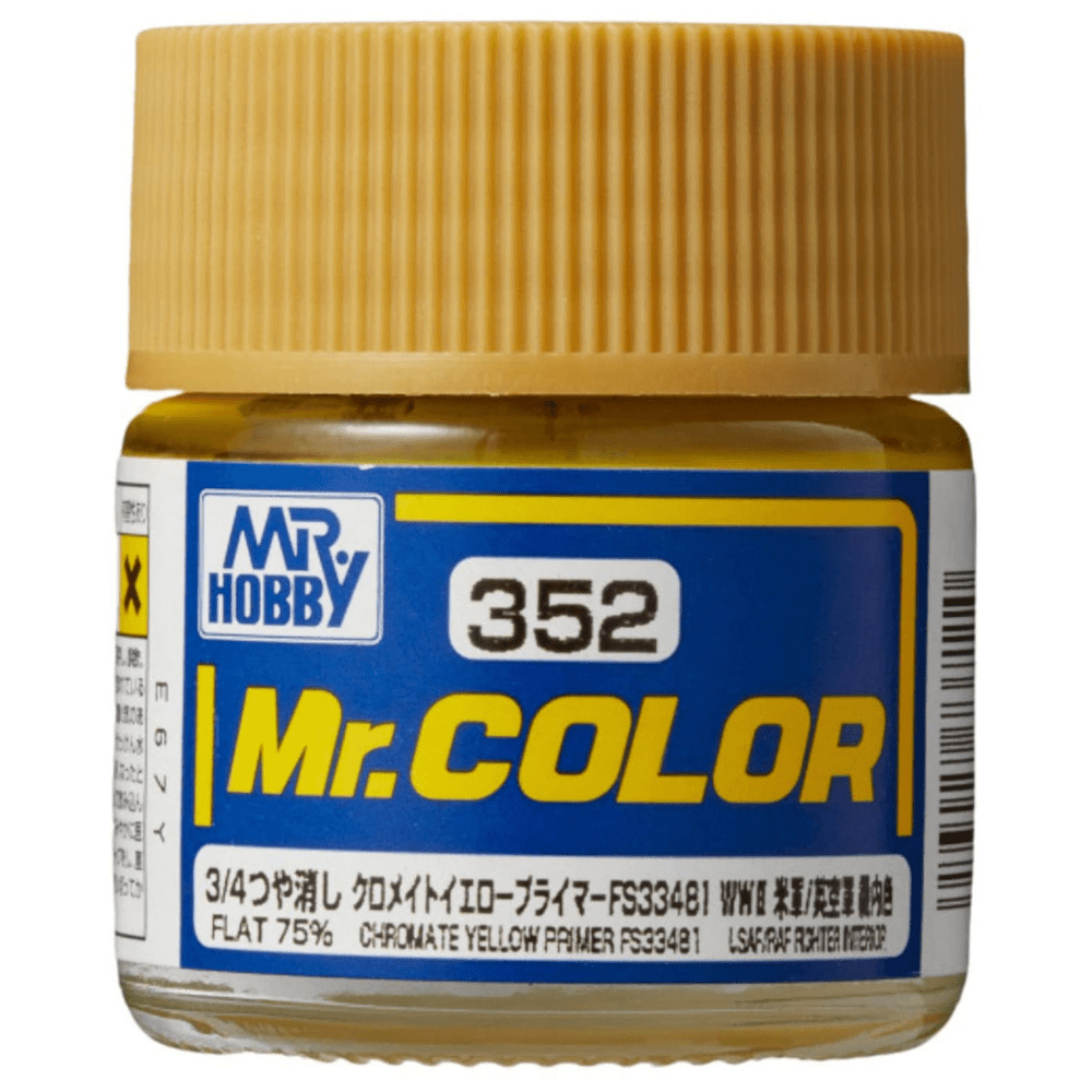 C352 Flat 75 Chromate Yellow Primer Mr. Color 10ml Bottle Gundam Pros