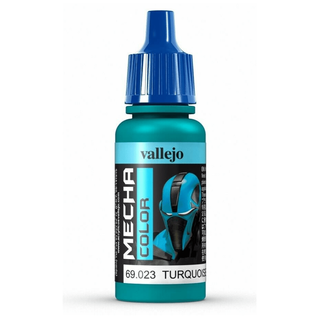 Vallejo 69023 Turquoise Mecha Color 17ml Bottle - Gundam Pros