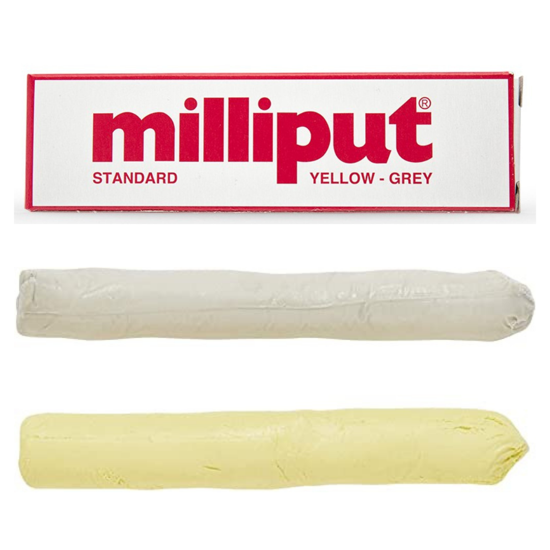 Milliput MPP-1 Standard Self Hardening Putty Adhesive Yellow/Grey for sale online 