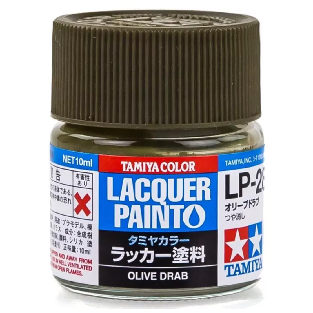 LP28 Olive Drab Lacquer Paint 10ml Bottle - Gundam Pros