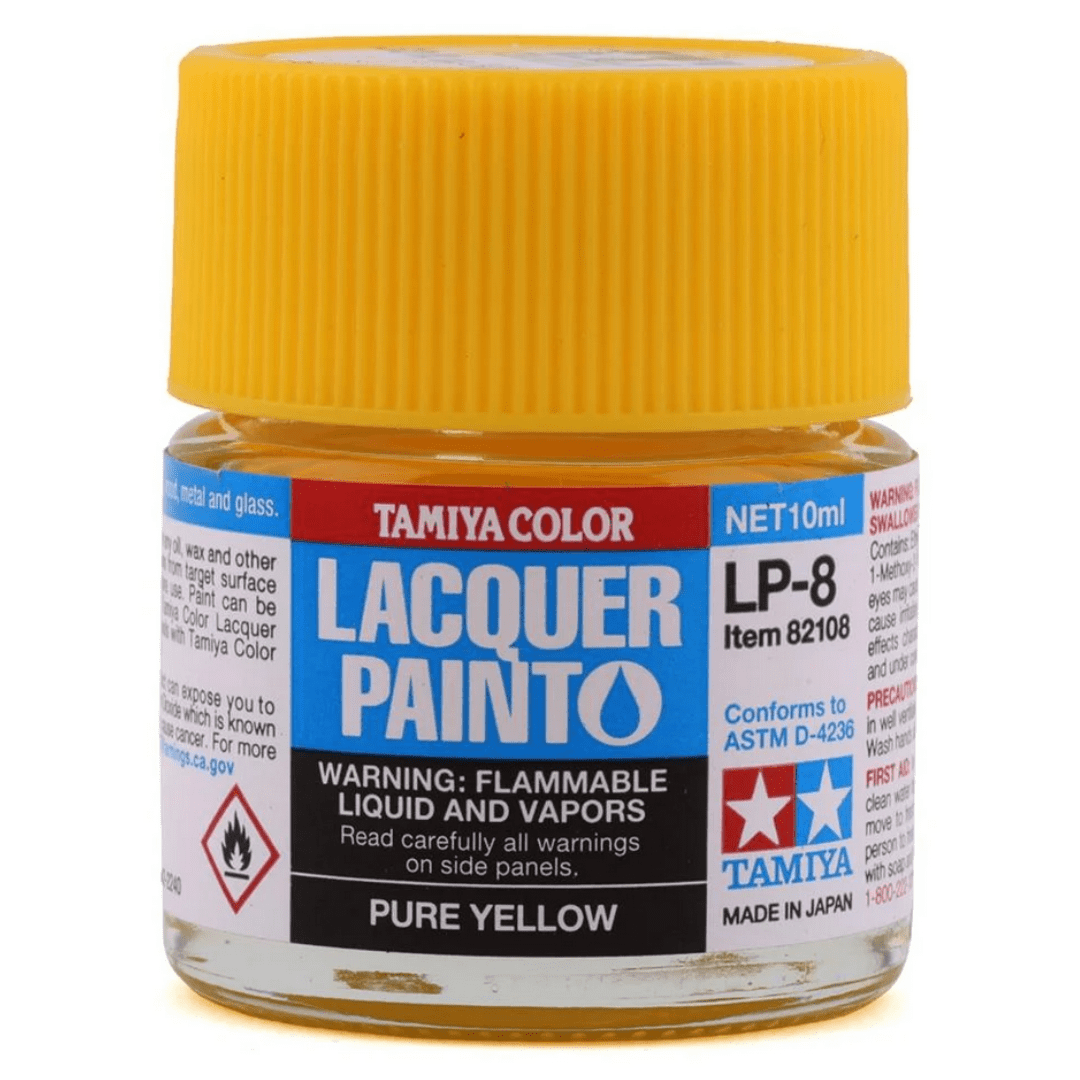 LP8 Pure Yellow Lacquer Paint 10ml Bottle Gundam Pros