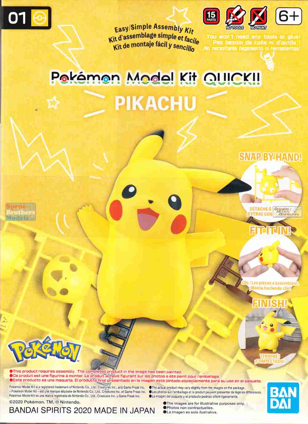 Pokemon 01 Pikachu Quick Model Kit Gundam Pros