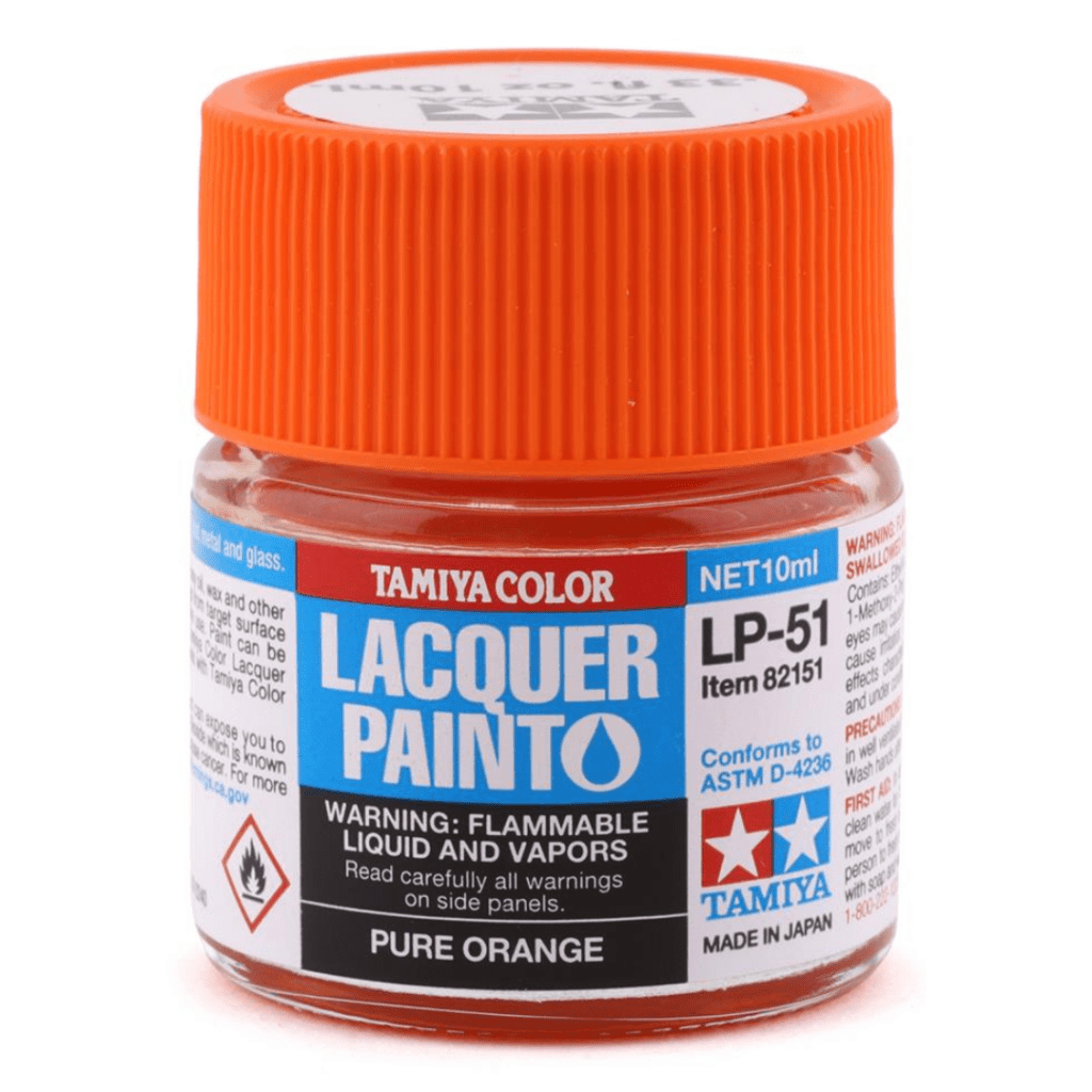 LP51 Pure Orange Lacquer Paint 10ml Bottle Gundam Pros