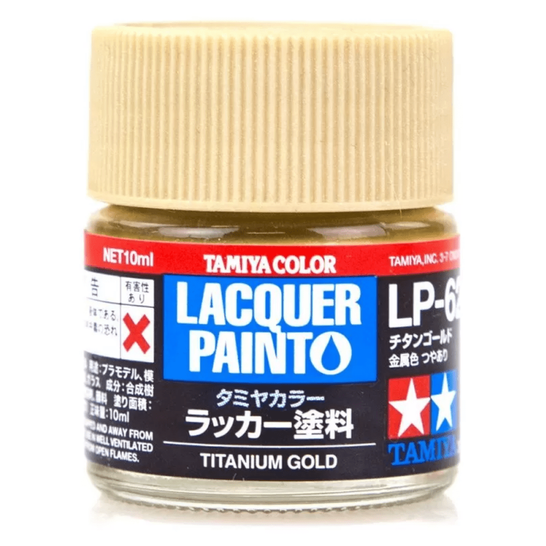 LP62 Titanium Gold Lacquer Paint 10ml Bottle Gundam Pros