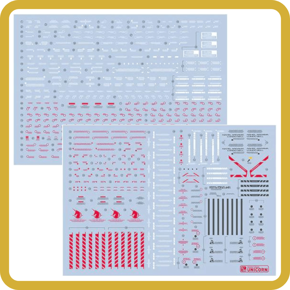 PG Full Armor Unicorn Gundam Water Decal Gundam Pros