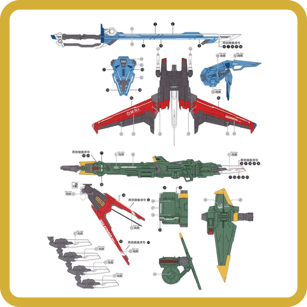 PG Perfect Strike Gundam Water Decal Gundam Pros